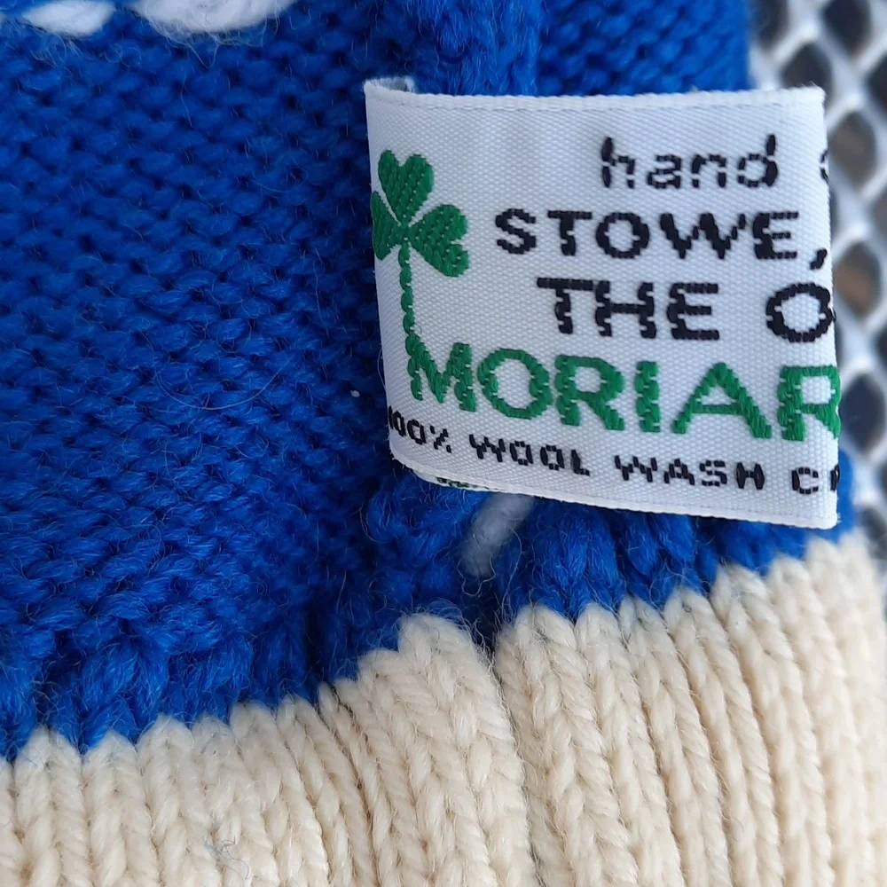 Vintage Moriarty Hat Ski Cap Knit Winter Beanie Hand knit Wool Unisex